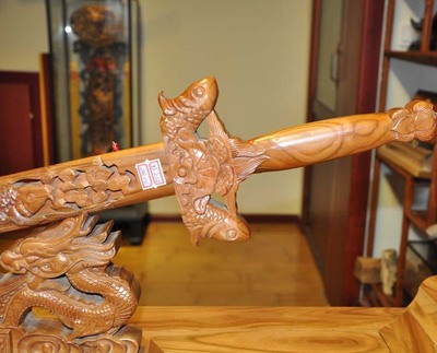 【提供批發手工藝品 FL-2132 小號連年有余劍 桃木辟邪掛件飾品】價格,廠家,圖片,木質、竹質工藝品,肥城市福臨桃木工藝品廠-
