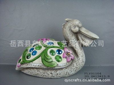 【工藝品工廠直銷 可訂做可批發 陶瓷 花園擺飾之鵝 中】價格,廠家,圖片,陶瓷工藝品,岳西縣泉源盛工藝品-