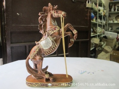 【工藝品批發(fā) 創(chuàng)意居家擺設(shè)樹脂汗血寶馬 8605】價(jià)格,廠家,圖片,塑料、樹脂工藝品,福建省德化縣利源陶瓷-