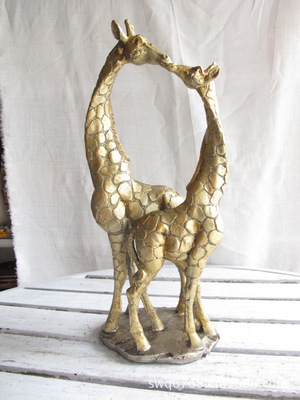 【批發樹脂梅花鹿工藝品 歐式高檔家居母子鹿擺件8412】價格,廠家,圖片,塑料、樹脂工藝品,福建省德化縣利源陶瓷-