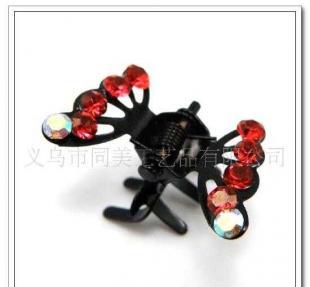 供應飾品|怪手夾批發|紅色艷美蝴蝶小爪夾_世界工廠網中國產品信息庫