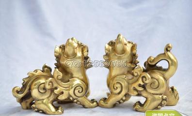 批發純黃銅 銅招財飛貔貅擺件鎮宅化煞辟邪風水家居工藝品