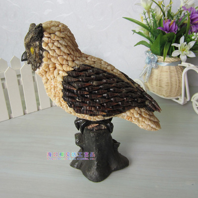 海南貝殼工藝品 貝殼海螺工藝品批發 貝殼小螺貓頭鷹 280g