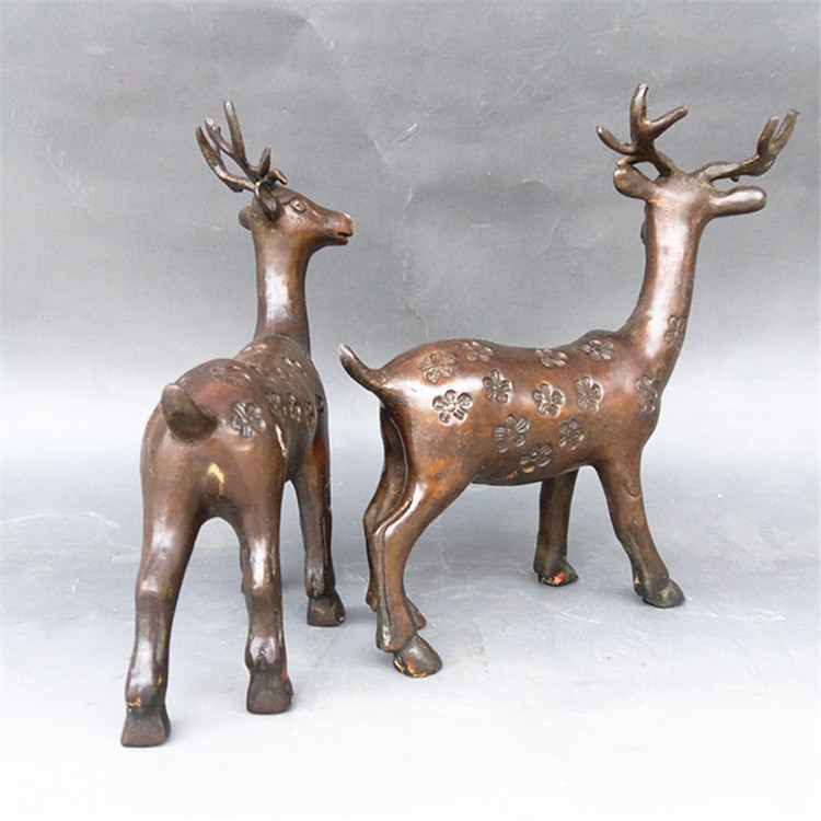 紫銅小梅花鹿 家居裝飾金屬工藝品擺件禮品批發