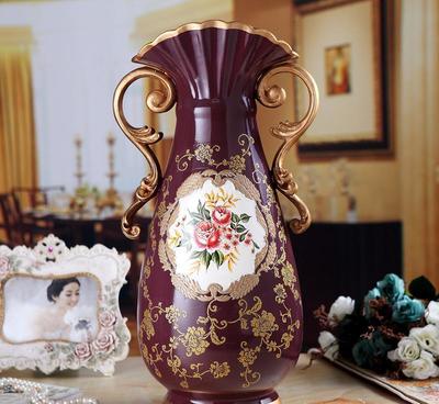 【批發 牡丹花陶瓷擺件 歐式陶瓷花瓶工藝品批發】價格_廠家_圖片 -