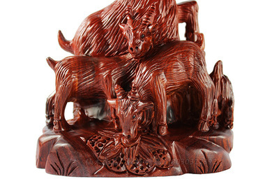 【紅檀五羊 老紅木擺件批發訂做 廠家一件代發】價格,廠家,圖片,木質、竹質工藝品,仙游縣度尾尚品軒工藝廠-