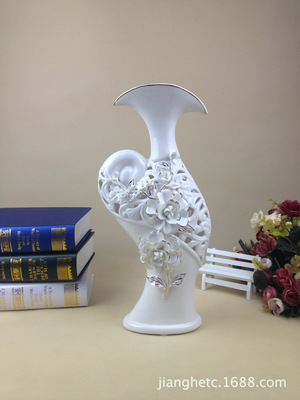 廠家直銷花瓶擺件創意工藝品鏤空擺件牡丹花花瓶 批發供應