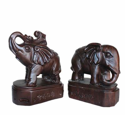 黑檀木雕工藝品/吉祥如意象一對(duì)木質(zhì)工藝品廠家批發(fā)