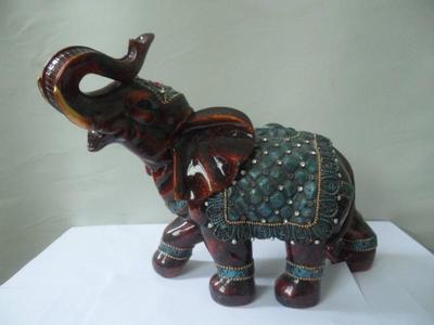 批發(fā)木紋漆大象家居工藝品