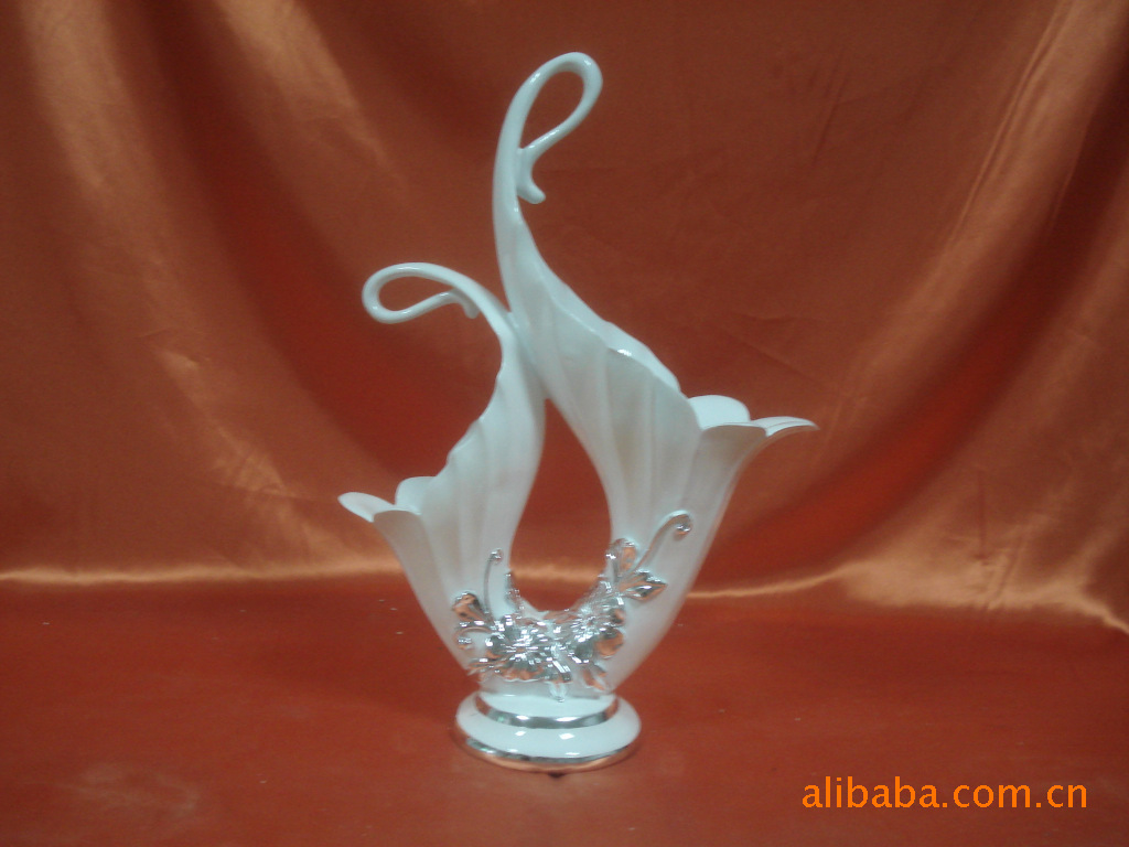 批發(fā)家居工藝品,批發(fā)家居擺件,提手花籃,雙頭花插