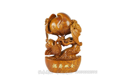 【花梨福壽雙全 木雕擺件 家居擺件 老紅木擺件批發(fā)訂做】價格,廠家,圖片,木質(zhì)、竹質(zhì)工藝品,仙游縣度尾尚品軒工藝廠-