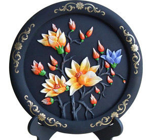 工藝品批發炭雕廠家禮品碳雕批發炭雕工藝品擺件玉蘭斗艷