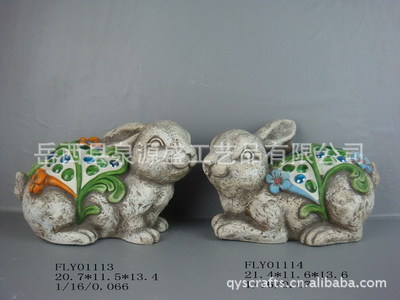 【工藝品工廠直銷 可訂做可批發 陶瓷 花園擺飾之兔子】價格,廠家,圖片,陶瓷工藝品,岳西縣泉源盛工藝品-